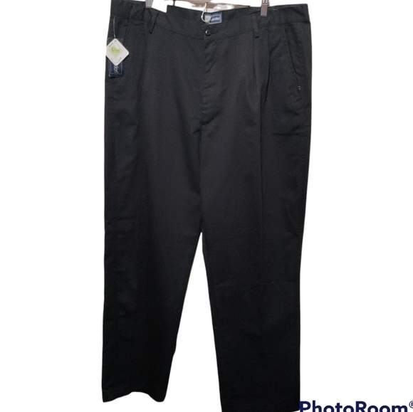 Blue Generation Mens black chino pants 42/32 NWT - Picture 1 of 7